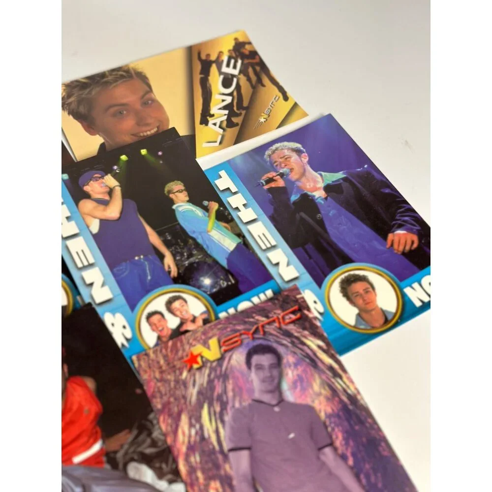 VTG N'Sync Trading Photo Cards Set Justin Timberlake Lance Bass Pop Star Lot 90s